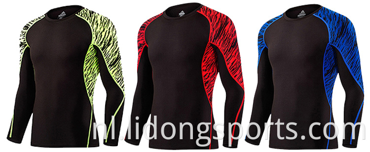 Lidong Hot Selling Sports Wear Fitness Men Tight Heren Gym T Shirts